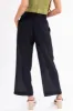 Black Wide Leg Textured Woven Pants sold by Lime Lush