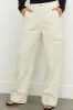 HYFVE Cream High Waisted Cargo Jeans sold by Lime Lush