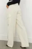 HYFVE Cream High Waisted Cargo Jeans sold by Lime Lush