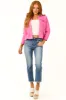 KanCan Bubblegum Denim Peplum Jacket sold by Lime Lush