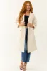Sand Long Sleeve Belted Collared Trench Coat sold by Lime Lush