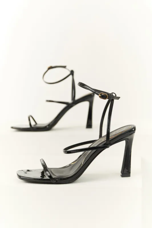 Black Square Toe Stiletto Heels sold by Lime Lush