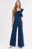 Flying Tomato Denim One Shoulder Jumpsuit sold by Lime Lush