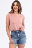 Dusty Blush Cap Sleeve Knit Cropped Top sold by Lime Lush