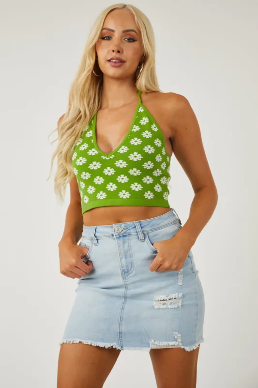 YMI Light Wash Distressed Denim Mini Skirt sold by Lime Lush