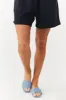 Dusty Blue Square Toe Cut Out Emblem Sandals sold by Lime Lush