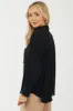 Black Chest Pocket Button Down Blouse sold by Lime Lush
