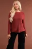 Rust Multicolored Yarn Long Sleeve Knit Sweater sold by Lime Lush
