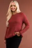 Rust Multicolored Yarn Long Sleeve Knit Sweater sold by Lime Lush