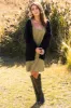 Black Textured Sleeve Open Chenille Cardigan sold by Lime Lush