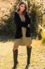 Black Textured Sleeve Open Chenille Cardigan sold by Lime Lush