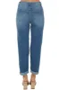 YMI Medium High Waisted Distressed Boyfriend Jeans sold by Lime Lush