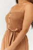 Sandstone Smocked Wide Leg Cropped Jumpsuit sold by Lime Lush