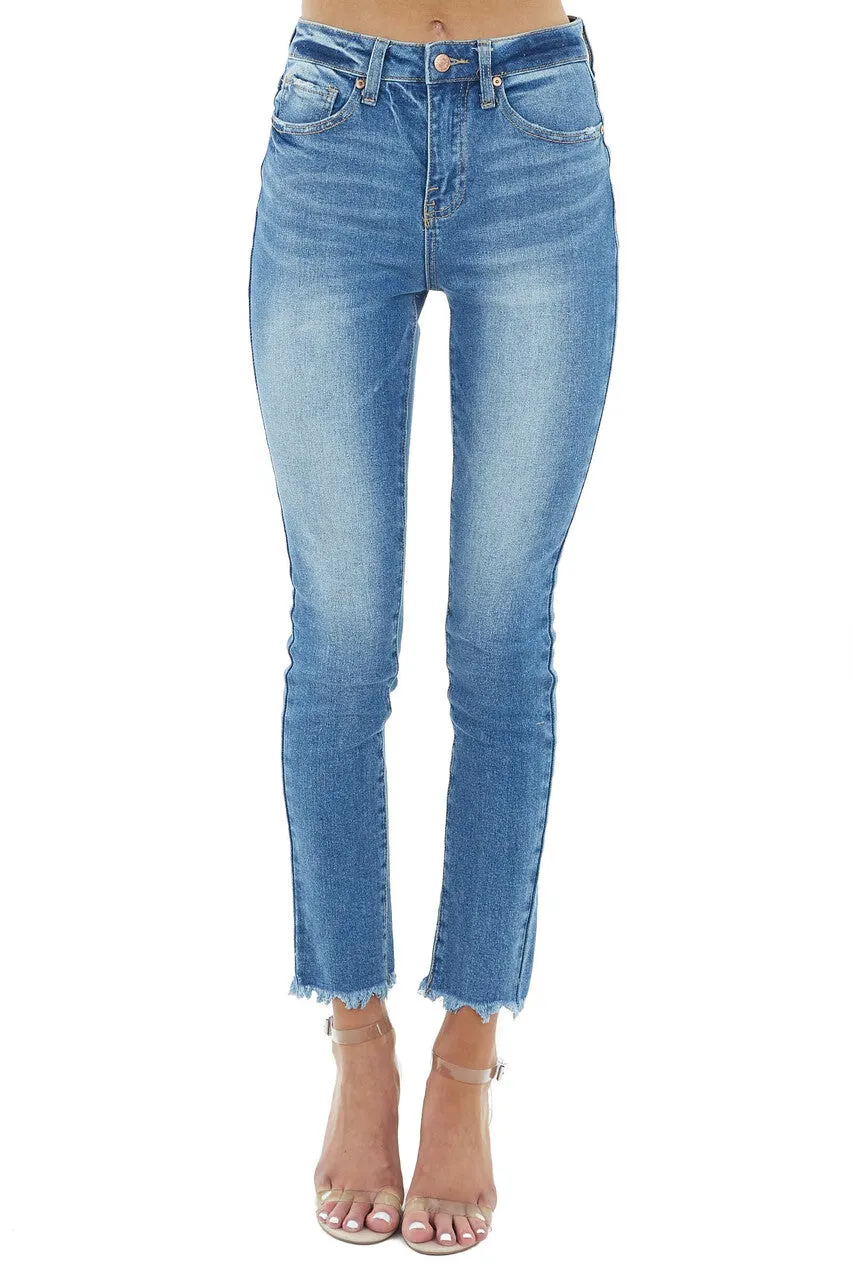 Special A Medium Wash High Rise Skinny Jeans sold by Lime Lush