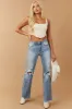 Champagne Ribbed Knit Cropped Corset Tank Top sold by Lime Lush