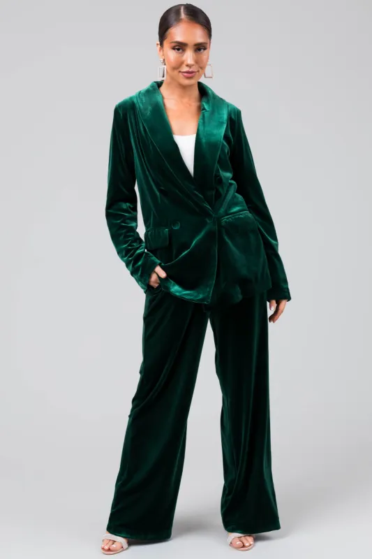 Forest Velvet High Waisted Wide Leg Pants sold by Lime Lush