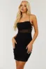 Black Glittery Lattice Back Bodycon Mini Dress sold by Lime Lush