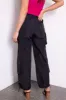 Black Drawstring Cargo Parachute Pants sold by Lime Lush