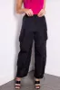 Black Drawstring Cargo Parachute Pants sold by Lime Lush