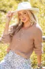 Camel Back Twist Drop Shoulder Sweater sold by Lime Lush