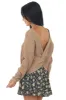 Camel Back Twist Drop Shoulder Sweater sold by Lime Lush