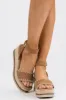 Sepia Stitched Trim Espadrille Platform Sandals sold by Lime Lush