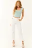 KanCan White High Rise Straight Leg Jeans sold by Lime Lush