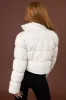 Vanilla Drawstring Hem Cropped Puffer Jacket sold by Lime Lush