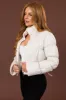 Vanilla Drawstring Hem Cropped Puffer Jacket sold by Lime Lush