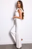Flying Tomato Off White Short Sleeve Jumpsuit sold by Lime Lush