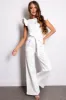 Flying Tomato Off White Short Sleeve Jumpsuit sold by Lime Lush