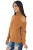 Caramel Cold Shoulder Turtleneck Knit Sweater sold by Lime Lush