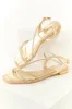 Gold Rhinestone Cross Strap Open Toed Sandals sold by Lime Lush