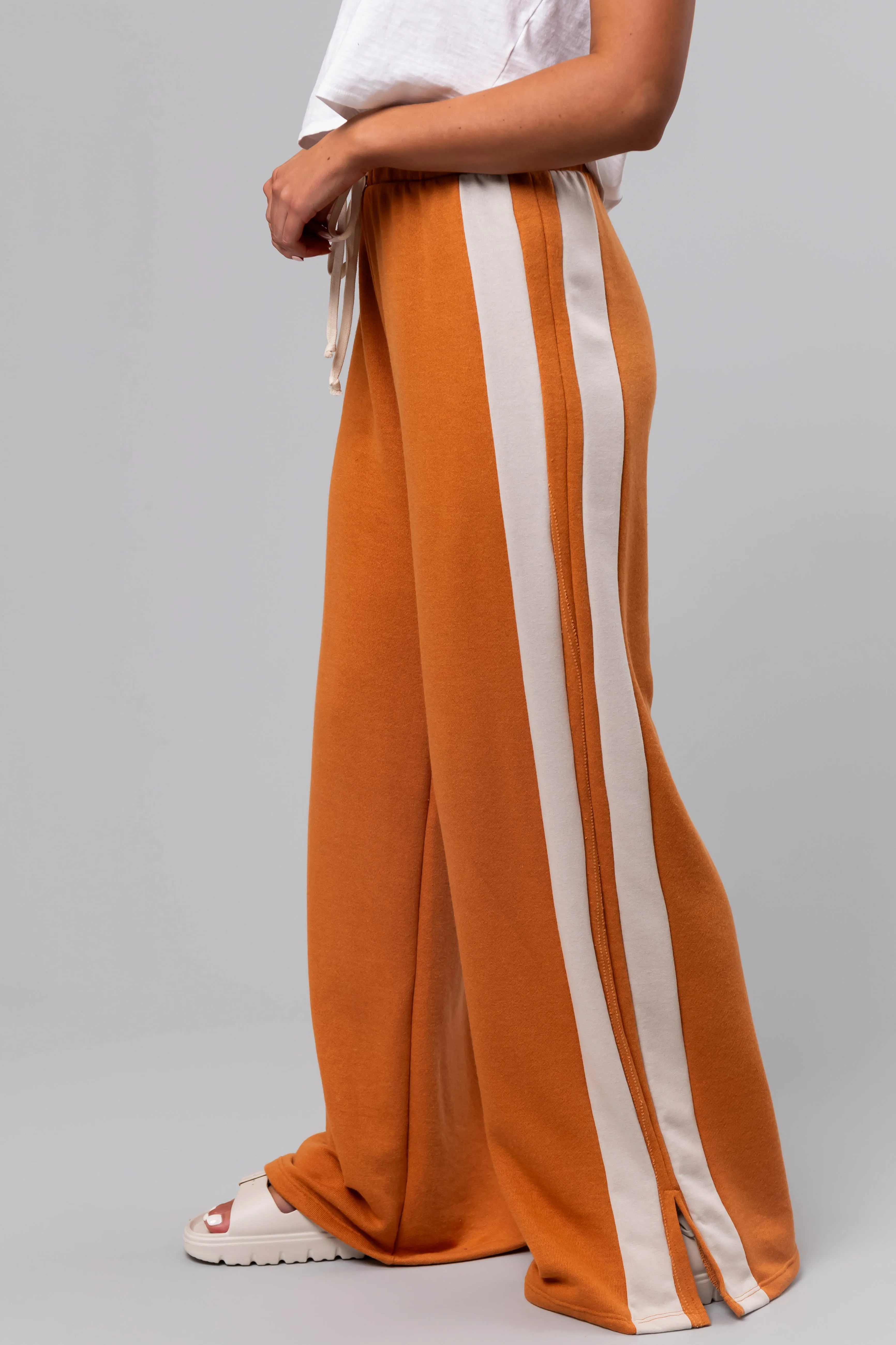 Marmalade Side Stripe Wide Leg Drawstring Pants sold by Lime Lush product image thumbnail 3