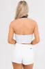 Dark Denim Deep V Halter Neck Crop Top sold by Lime Lush