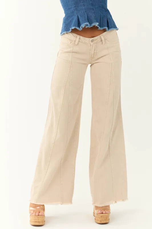 Flying Monkey Coconut Low Rise Wide Leg Baggy Jeans sold by Lime Lush