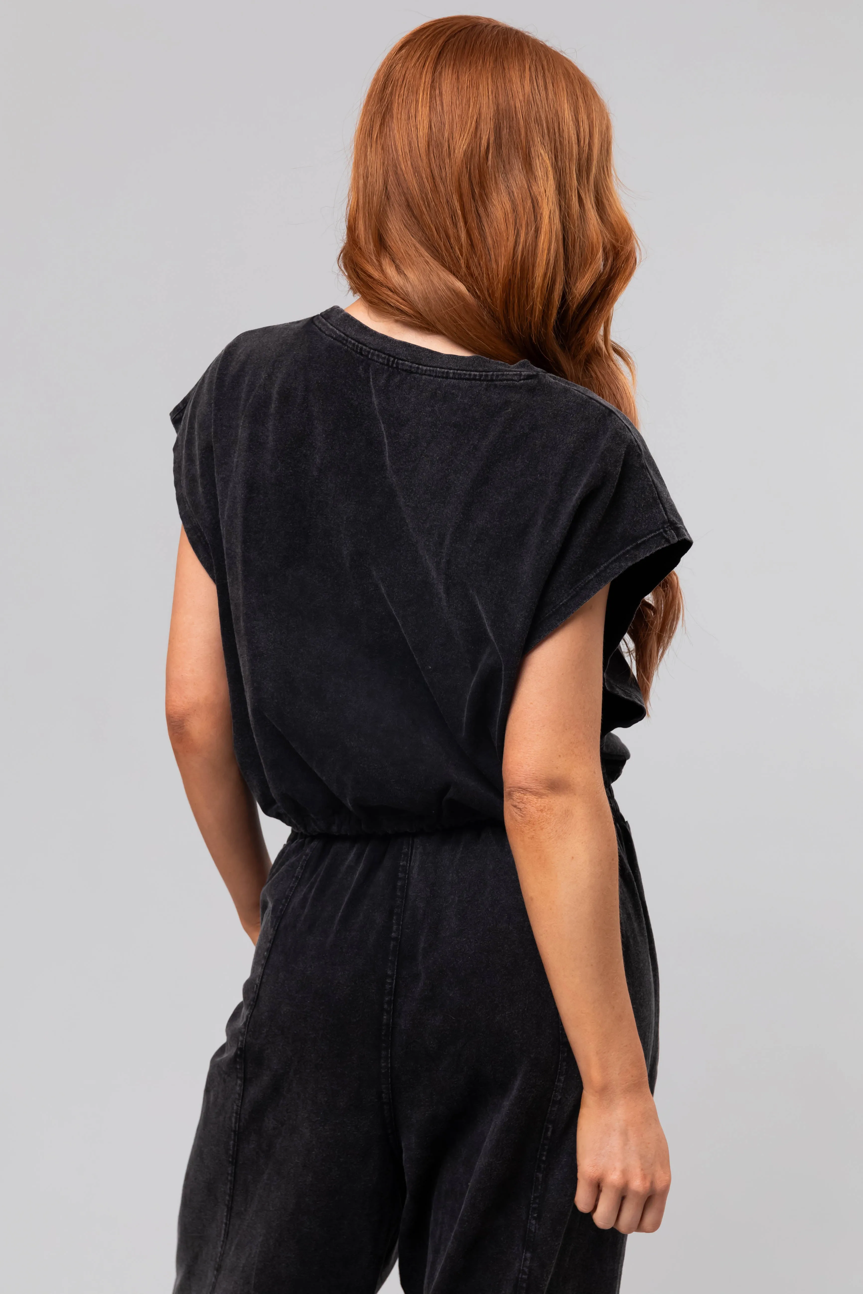 Black Mineral Washed Oversized Top sold by Lime Lush product image thumbnail 5