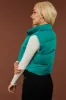 Bright Pine Drawstring Hem Zip Up Puffer Vest sold by Lime Lush