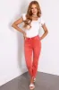 Vervet Poppy Red Flare Leg Cropped Jeans sold by Lime Lush