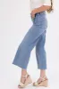 Mica Denim Light Wash Wide Leg Cropped Jeans sold by Lime Lush