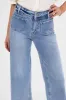 Mica Denim Light Wash Wide Leg Cropped Jeans sold by Lime Lush