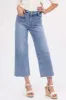 Mica Denim Light Wash Wide Leg Cropped Jeans sold by Lime Lush