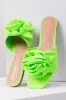 Neon Lime Rose Strap Square Toe Sandals sold by Lime Lush