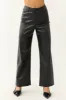Black Pleather Wide Leg High Waisted Pants sold by Lime Lush