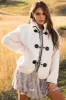 Ivory Toggle Clasp Sherpa Jacket sold by Lime Lush