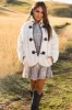 Ivory Toggle Clasp Sherpa Jacket sold by Lime Lush