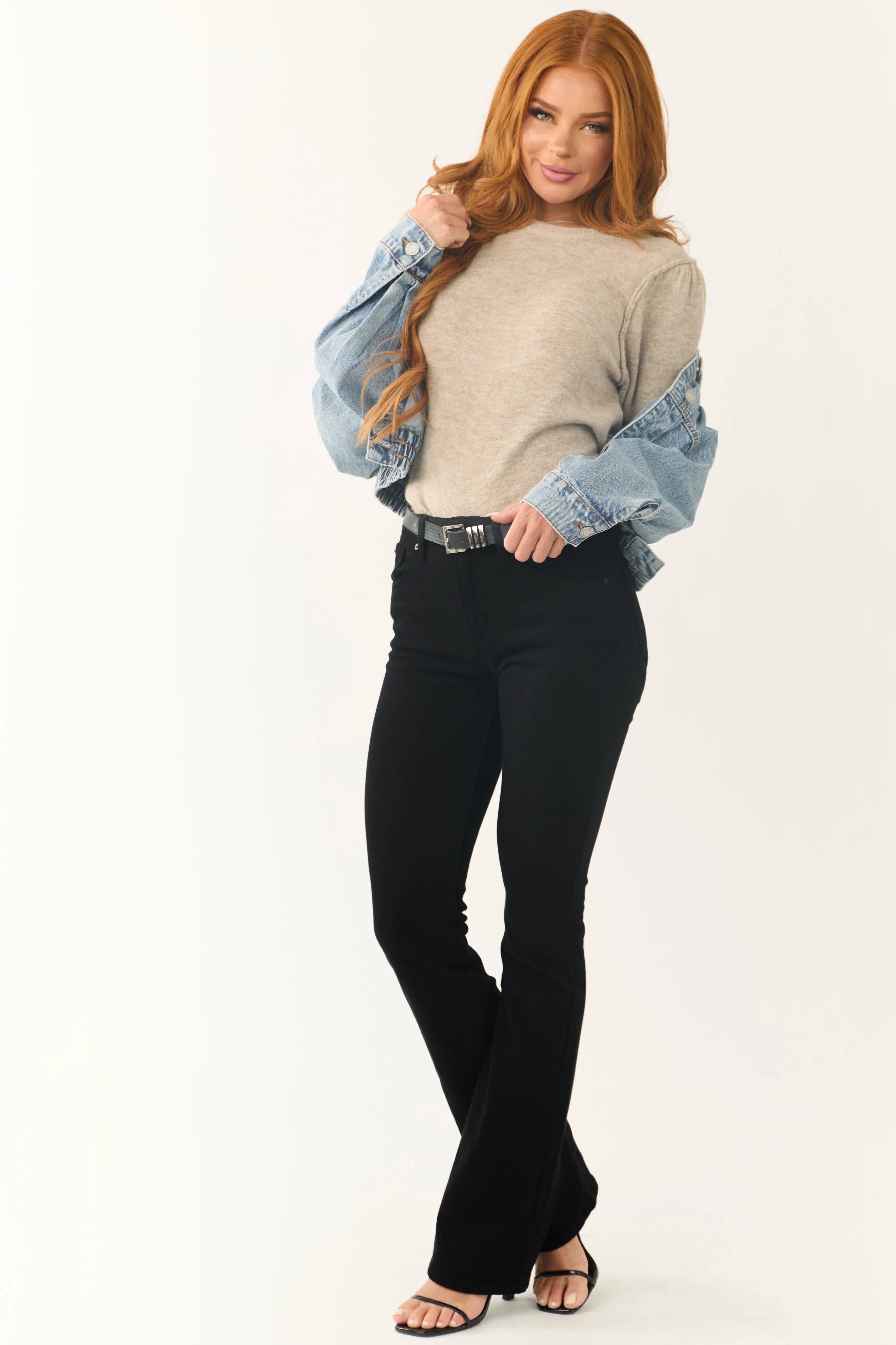 KanCan Black High Rise Bootcut Jeans sold by Lime Lush product image thumbnail 5