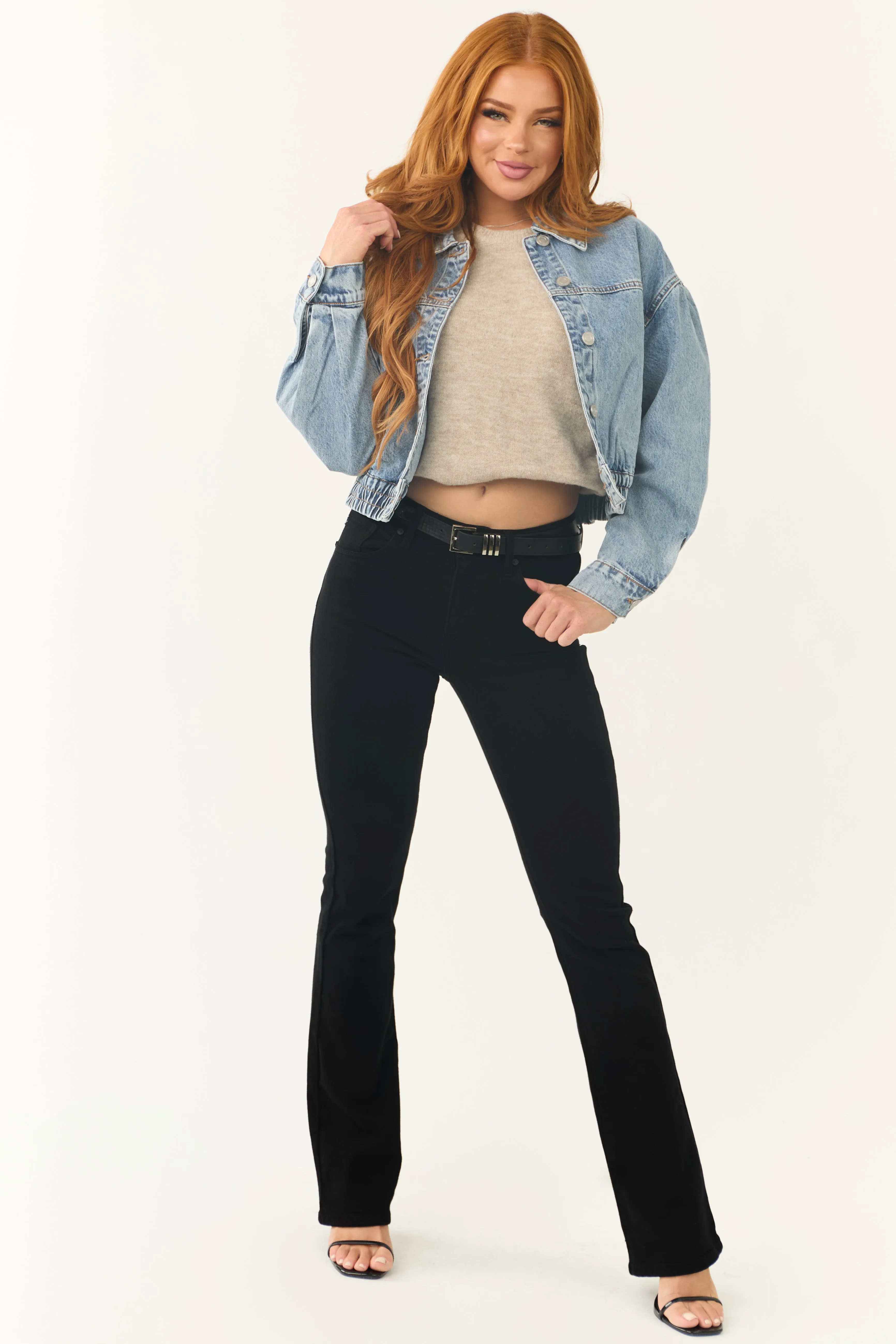 KanCan Black High Rise Bootcut Jeans sold by Lime Lush product image thumbnail 2