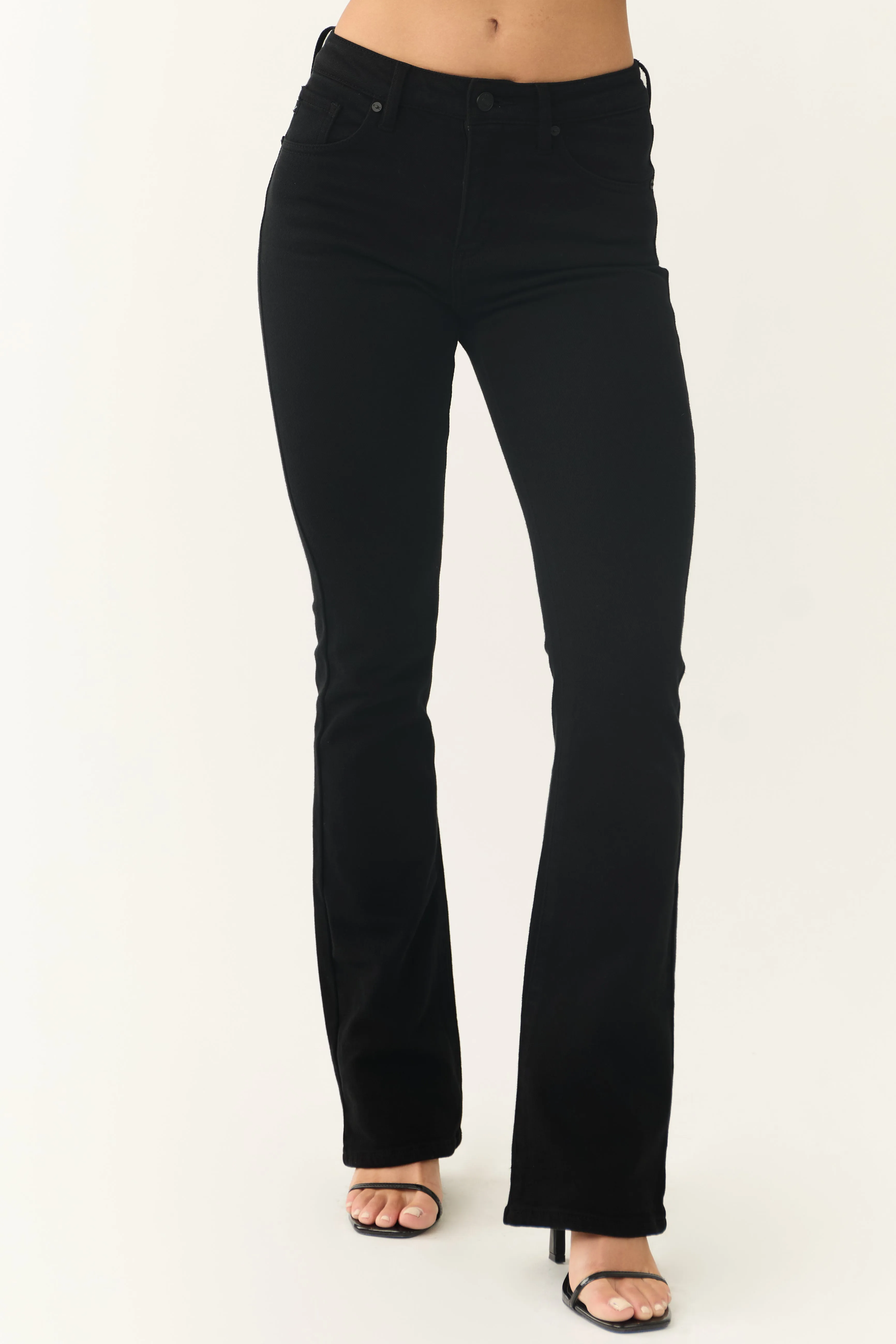 KanCan Black High Rise Bootcut Jeans sold by Lime Lush