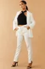 Ivory Slit Straight Leg Woven Pants sold by Lime Lush